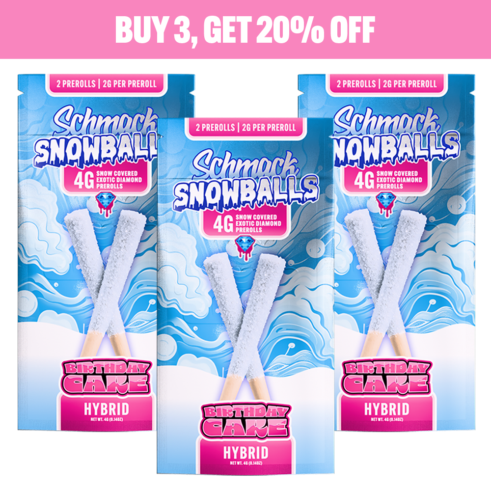 SNOWBALLS COATED 4G PREROLL | BIRTHDAY CAKE