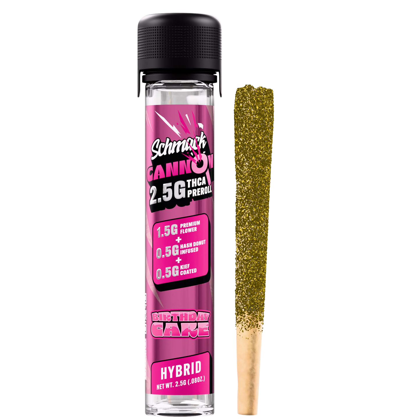 CANNON KIEF COATED & HASH INFUSED 2.5G PREROLL | BIRTHDAY CAKE