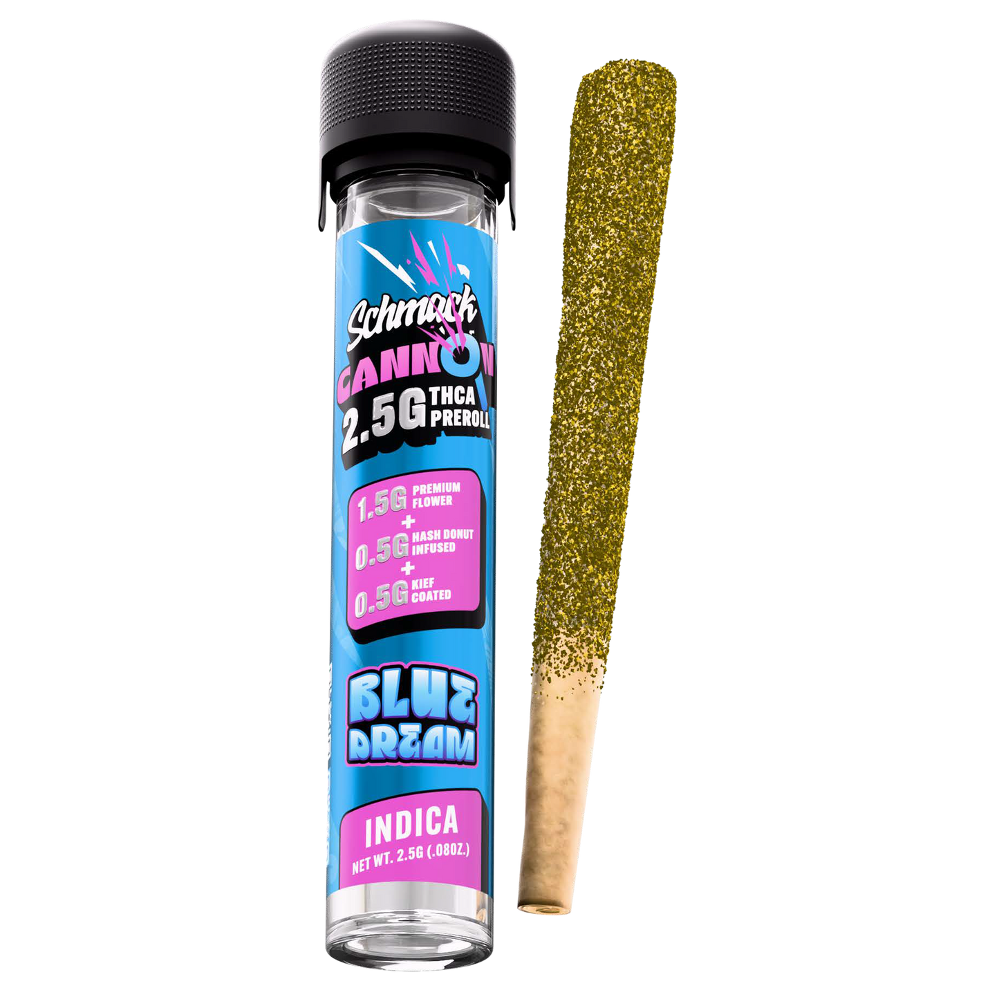 CANNON KIEF COATED & HASH INFUSED 2.5G PREROLL | BLUE DREAM