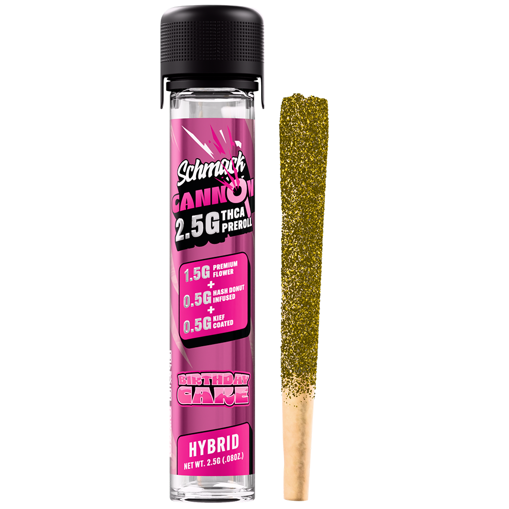 CANNON KIEF COATED & HASH INFUSED 2.5G PREROLL | BIRTHDAY CAKE