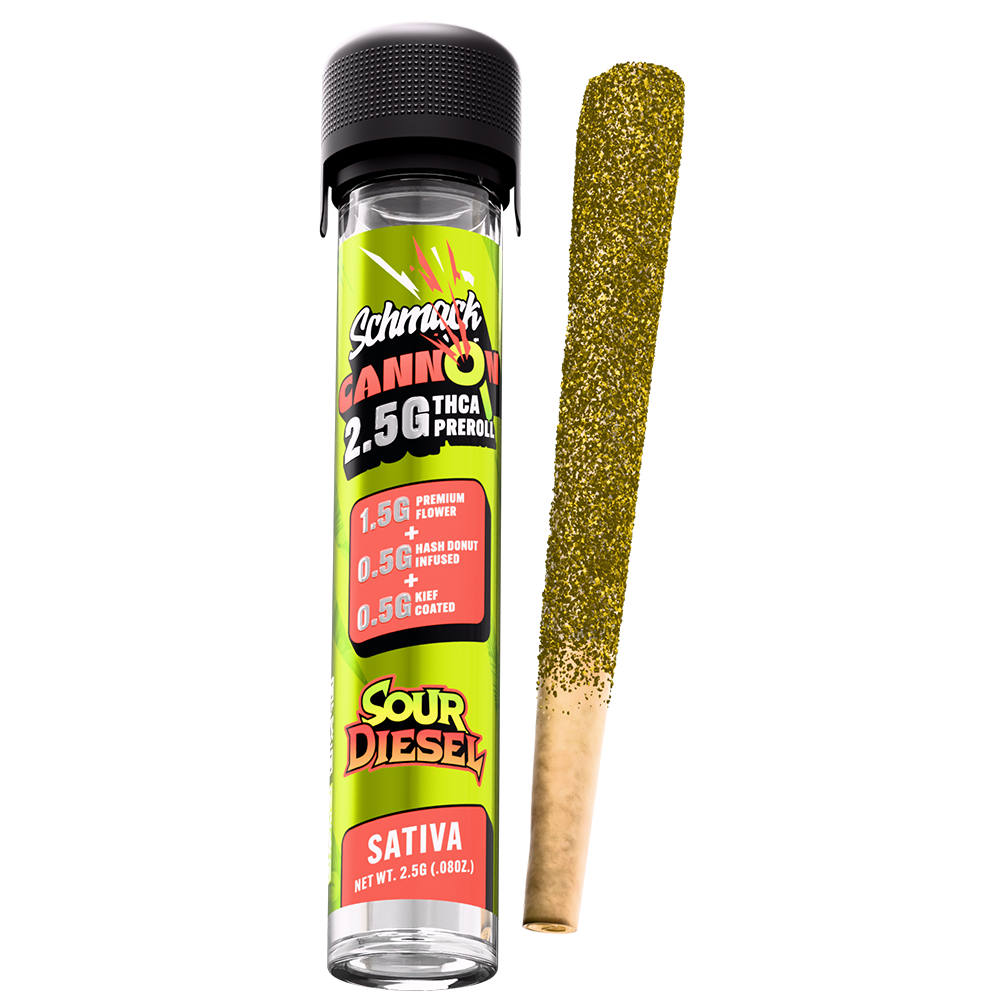 CANNON KIEF COATED & HASH INFUSED 2.5G PREROLL | SOUR DIESEL