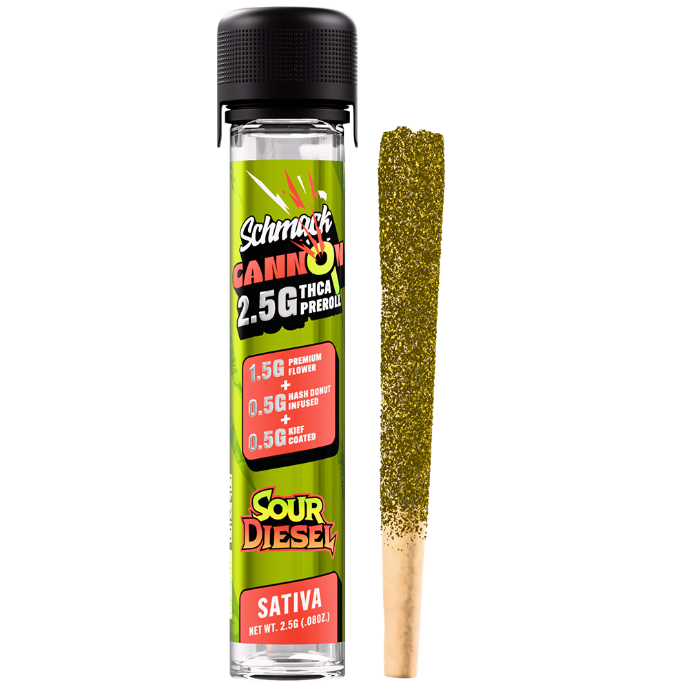CANNON KIEF COATED & HASH INFUSED 2.5G PREROLL | SOUR DIESEL