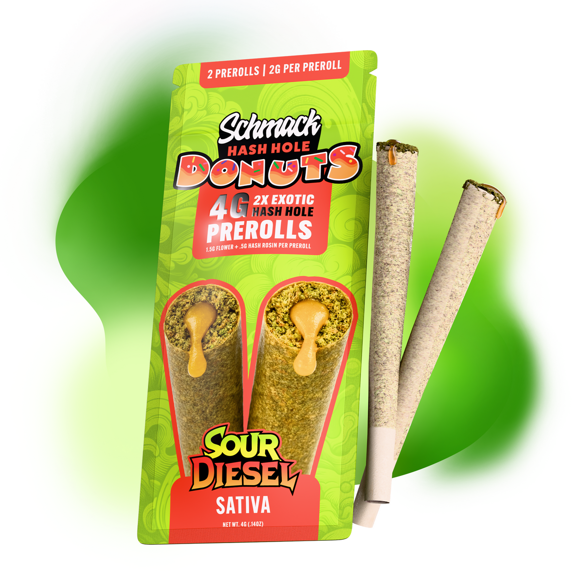 DONUTS HASH INFUSED 4G PREROLL | SOUR DIESEL