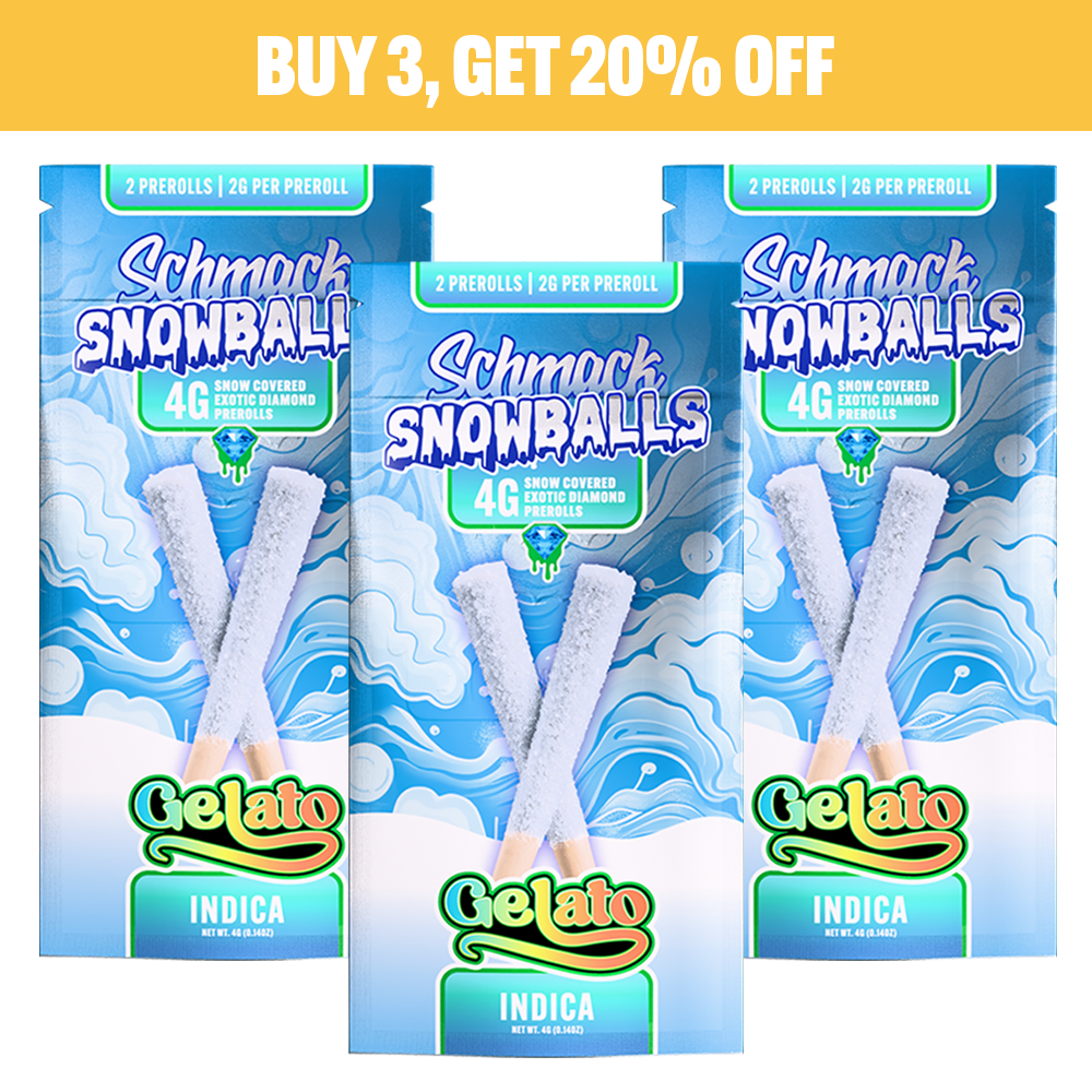 SNOWBALLS COATED 4G PREROLL | GELATO