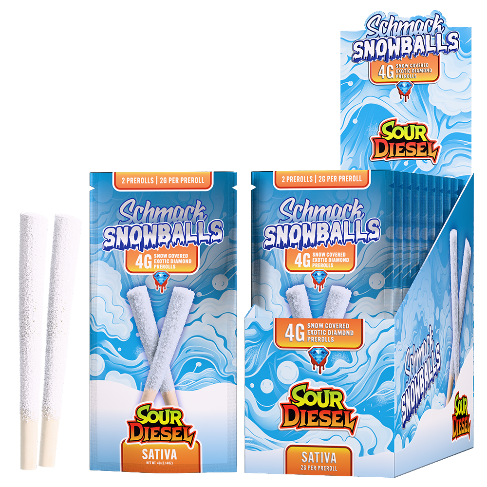 SNOWBALLS COATED 4G PREROLL | SOUR DIESEL