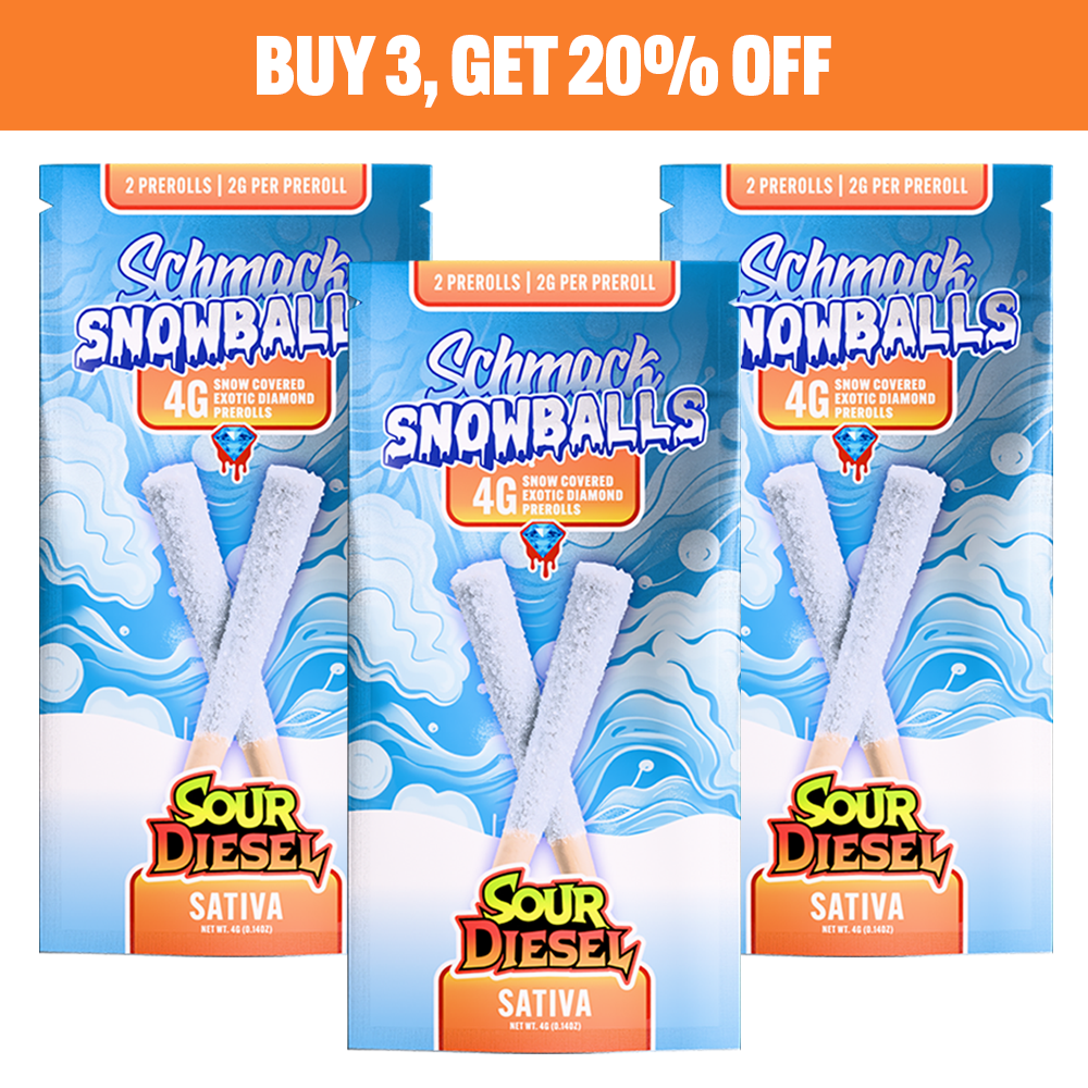 SNOWBALLS COATED 4G PREROLL | SOUR DIESEL