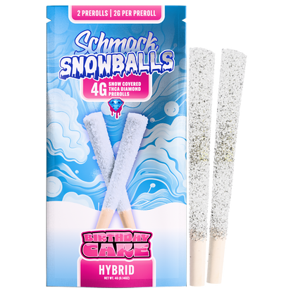 SNOWBALLS COATED 4G PREROLL | BIRTHDAY CAKE
