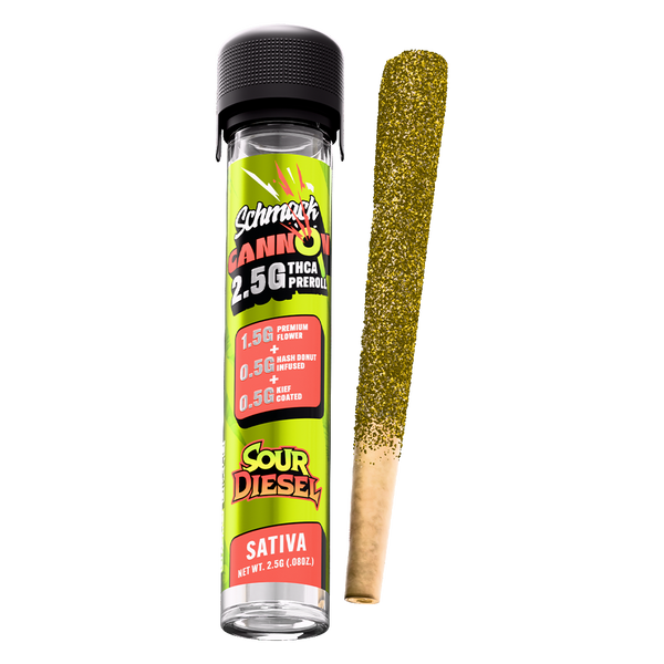 CANNON KIEF COATED & HASH INFUSED 2.5G PREROLL | SOUR DIESEL