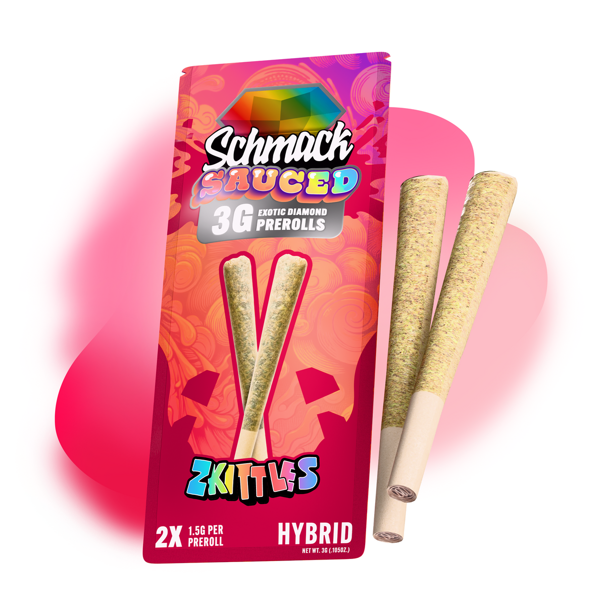 SAUCED DIAMOND 3G PREROLL | ZKITTLES