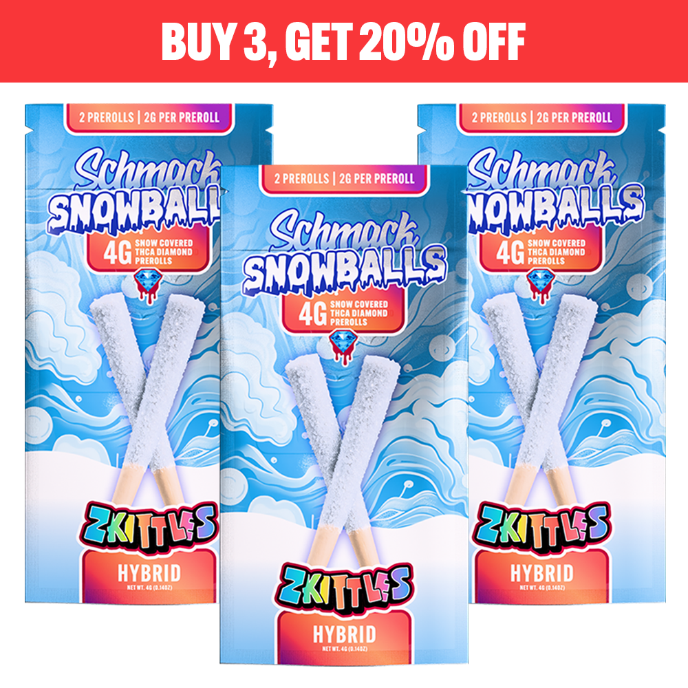 SNOWBALLS COATED 4G PREROLL | ZKITTLES